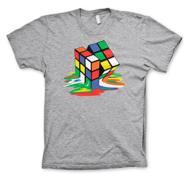 RUBIK'S - T-Shirt Melting Ribik's - CLEAR GREY (10Y)