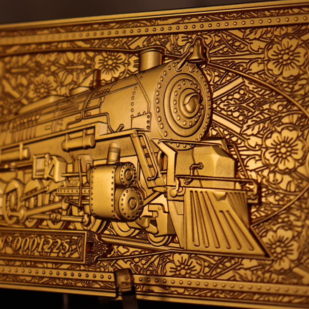 THE POLAR EXPRESS - 24k Gold Plated Train Ticket