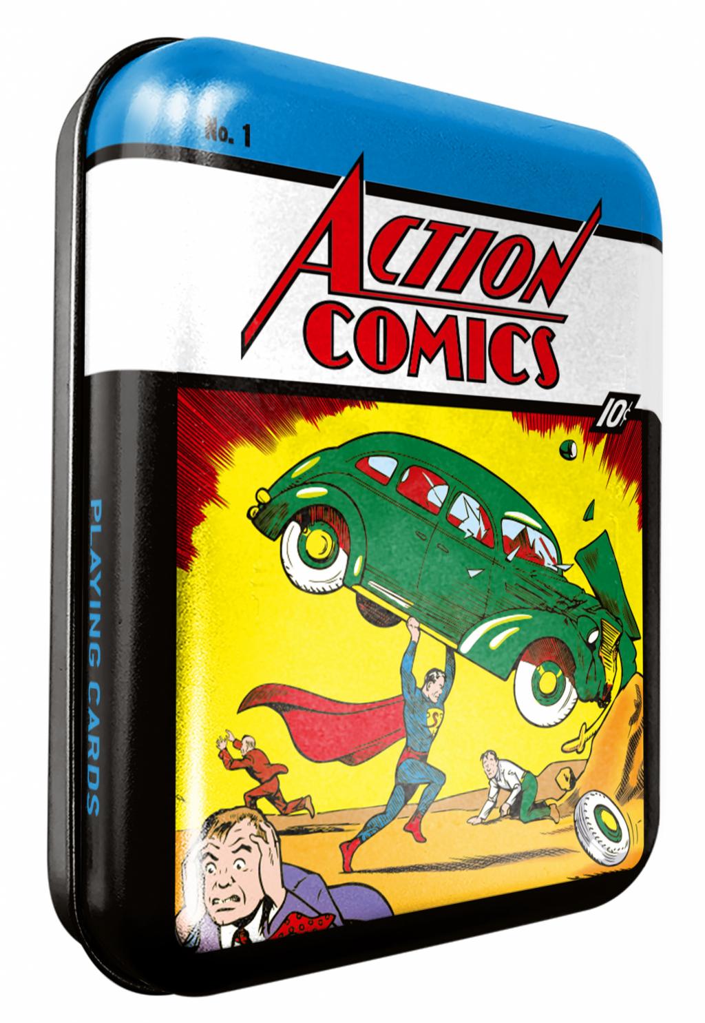 DC COMICS -  Action Comics - Playing Card Game Tin Box