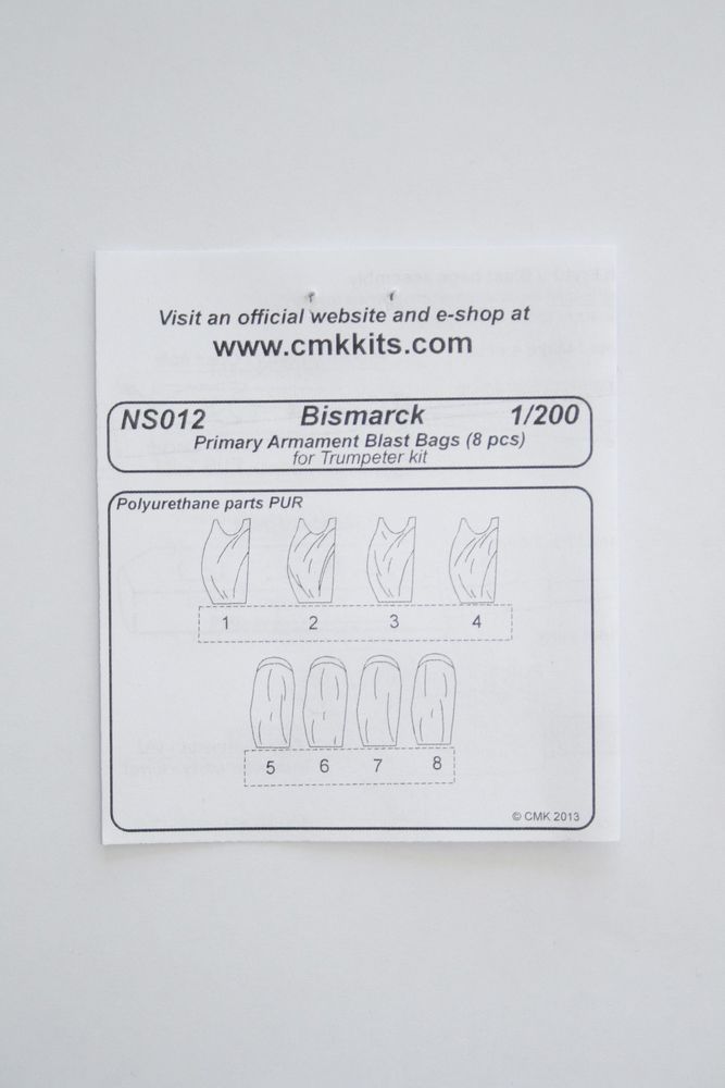 Bismarck Primary Armament Blast Bags 8pc