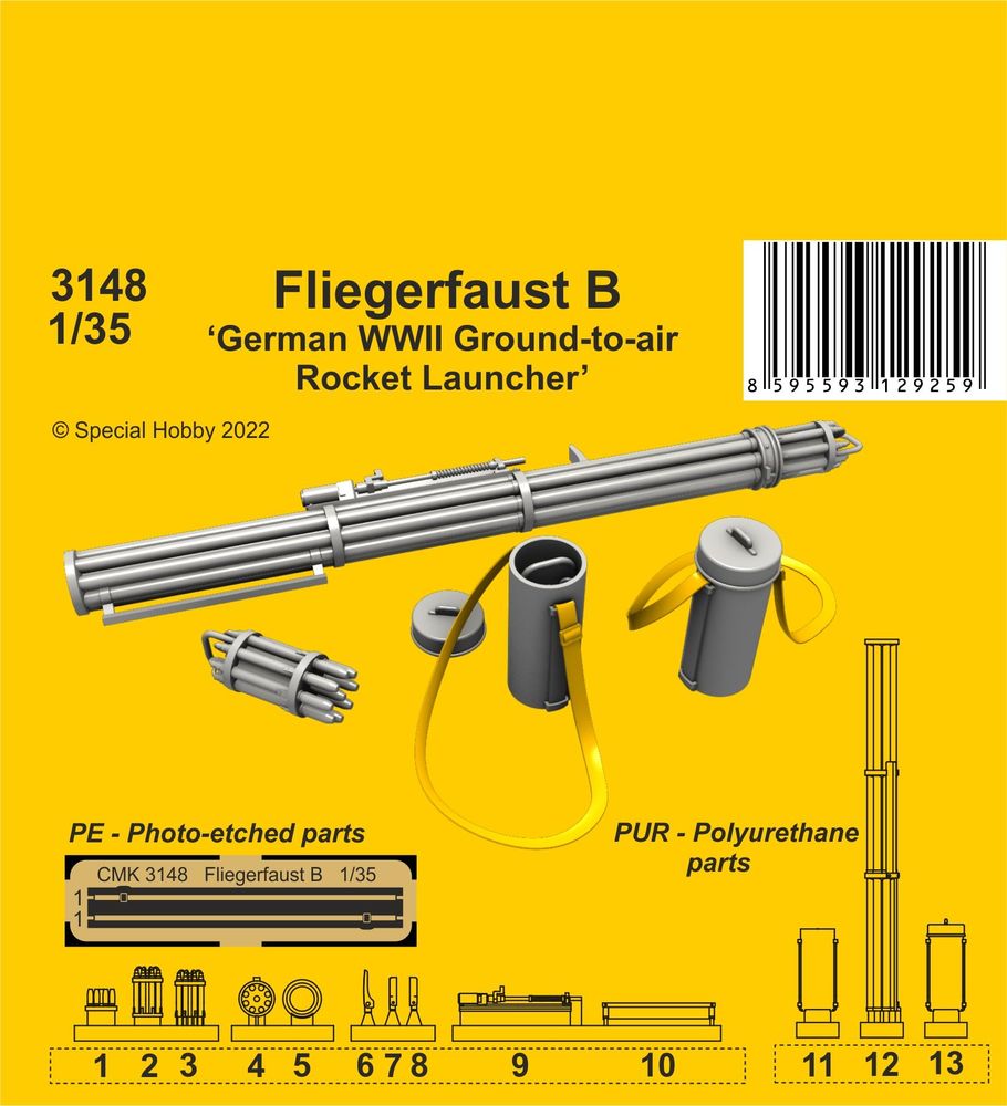 Fliegerfaust B German WWII ground-to-air rocket launcher