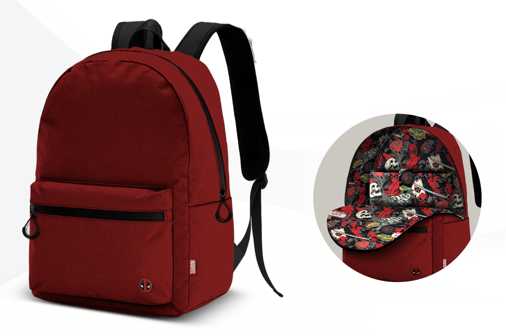 DEADPOOL - Mask - Backpack BLOCK - '41x30x18cm'