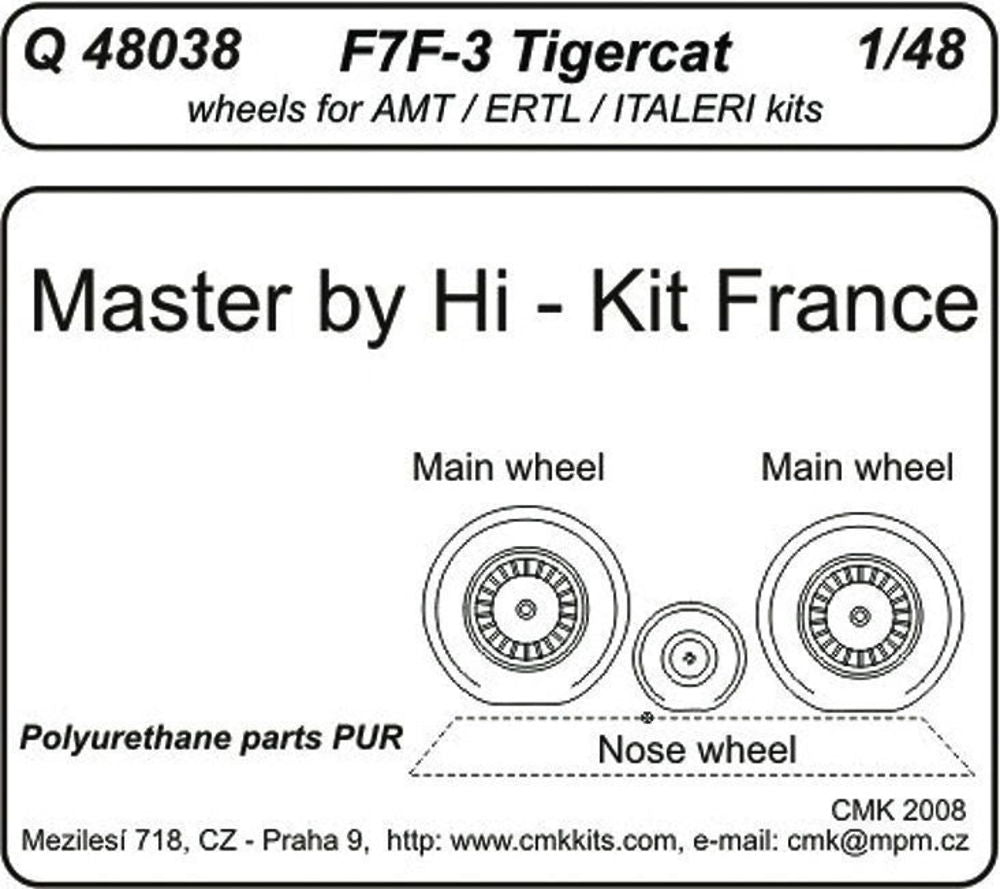 F7F-3 tigercat wheels f��r Revell Bausatz