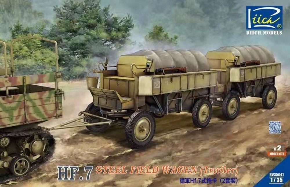 German Hf.7 steel field wagen (trailer) with resin parts (Dual pack)