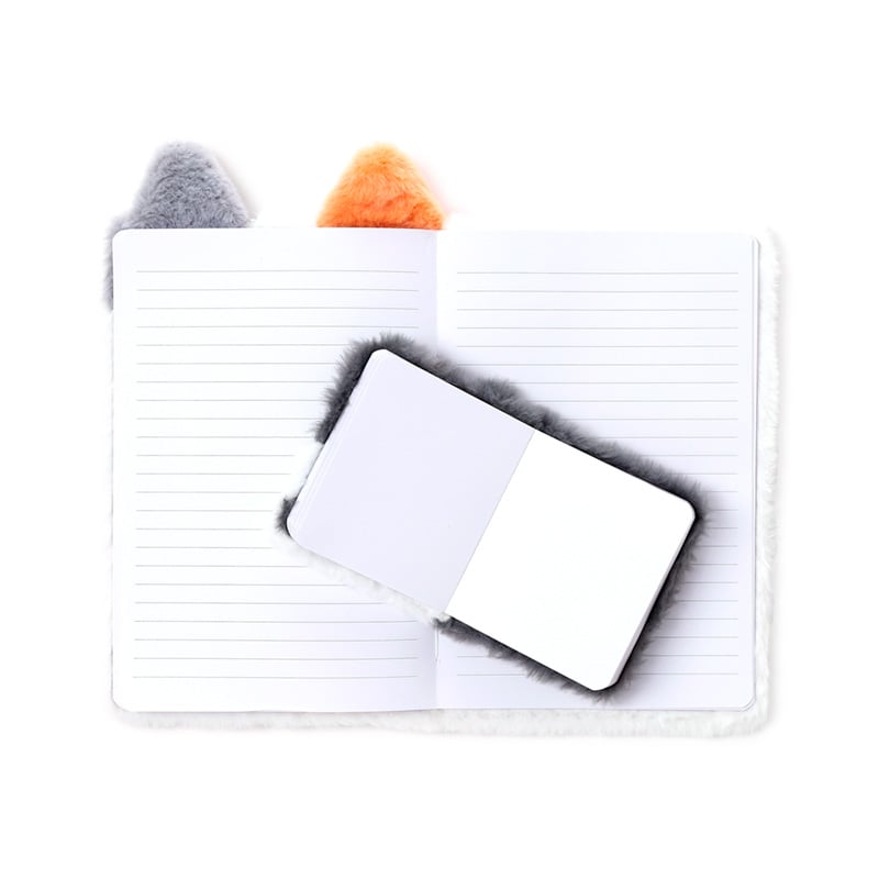 KAWAII - Lola the Cat - Premium Fluffy Notebook + 1 Mini
