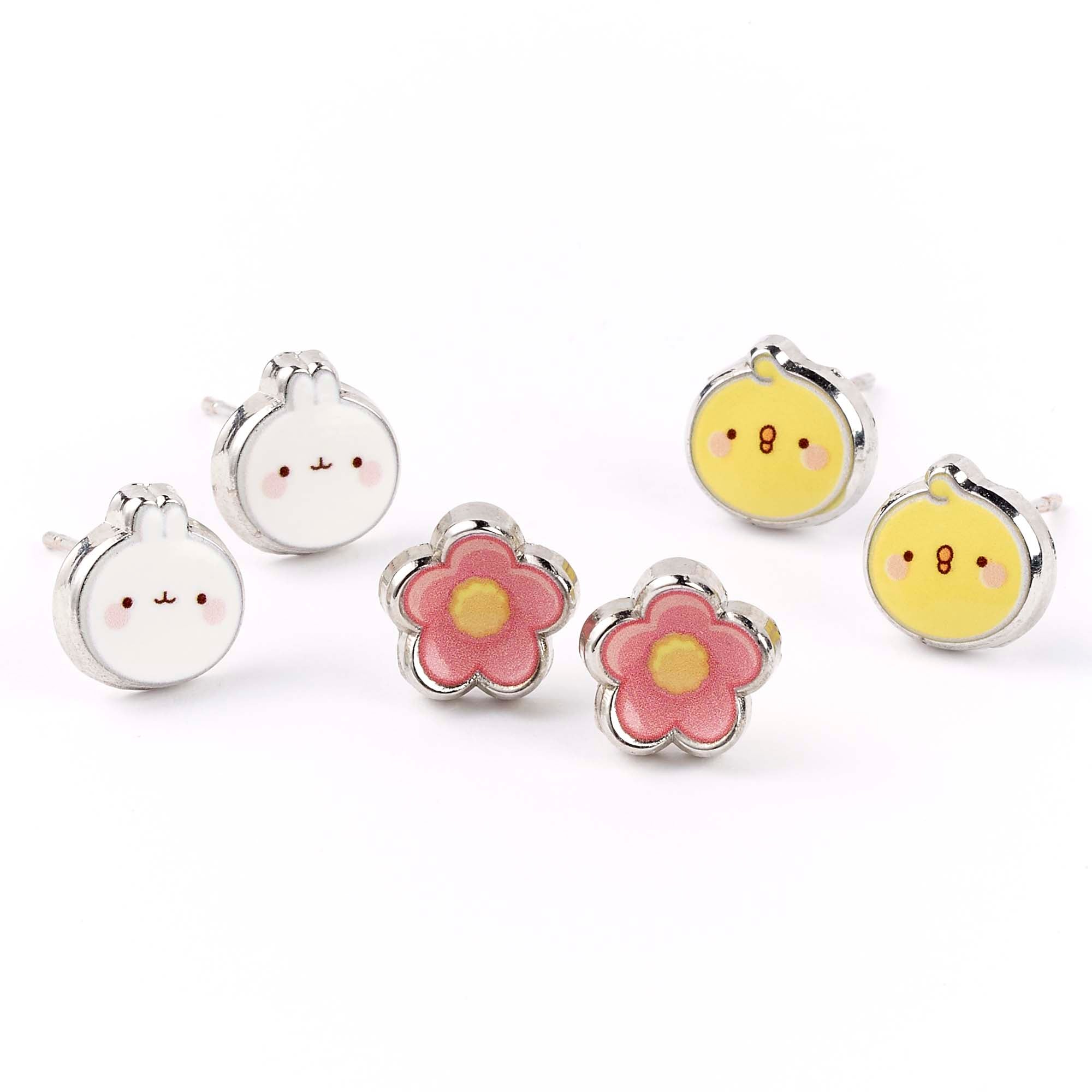 MOLANG & Piu Piu - Set of 3 Stud Earrings