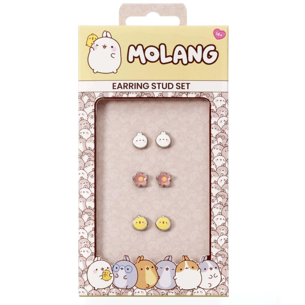 MOLANG & Piu Piu - Set of 3 Stud Earrings