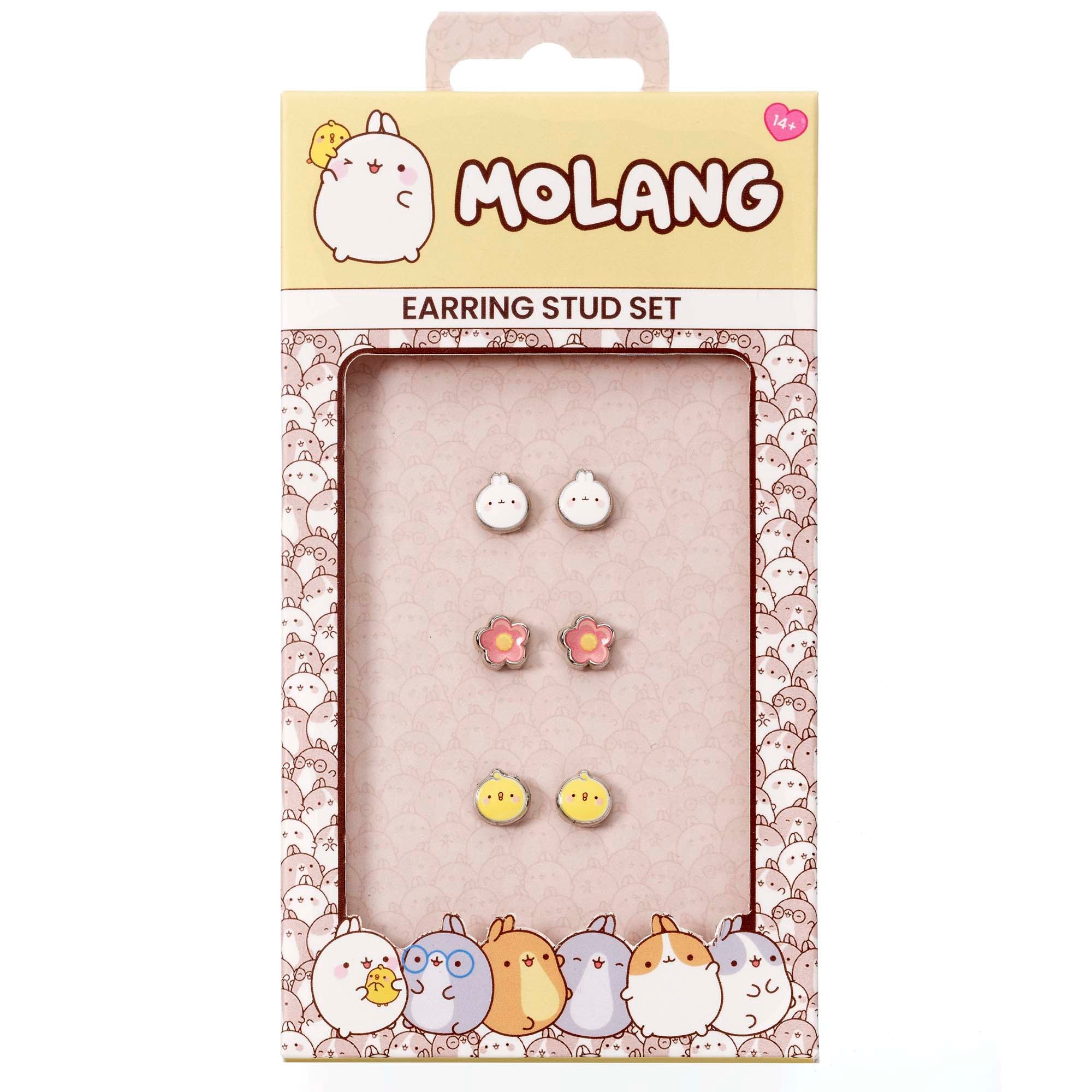 MOLANG & Piu Piu - Set of 3 Stud Earrings