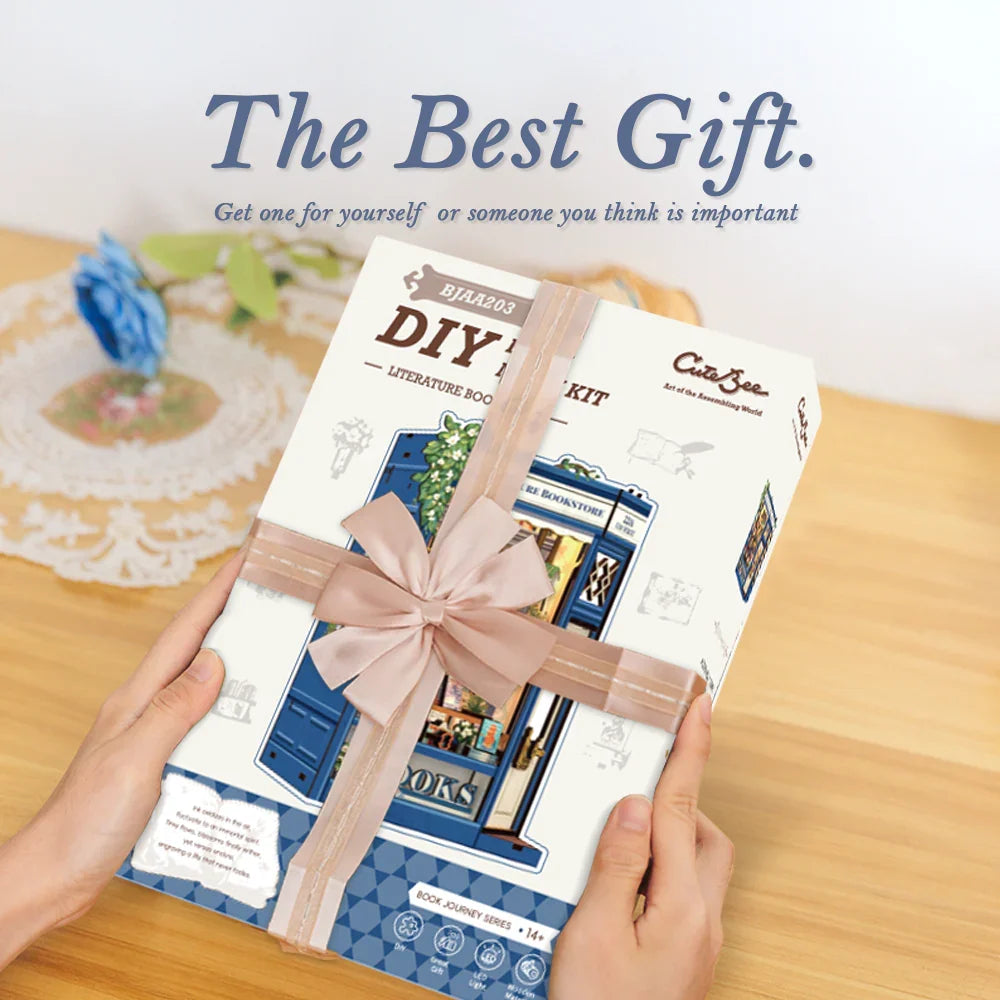 BOOK NOOK KIT - DIY- Literature Bookstore - 186pc + LED Light