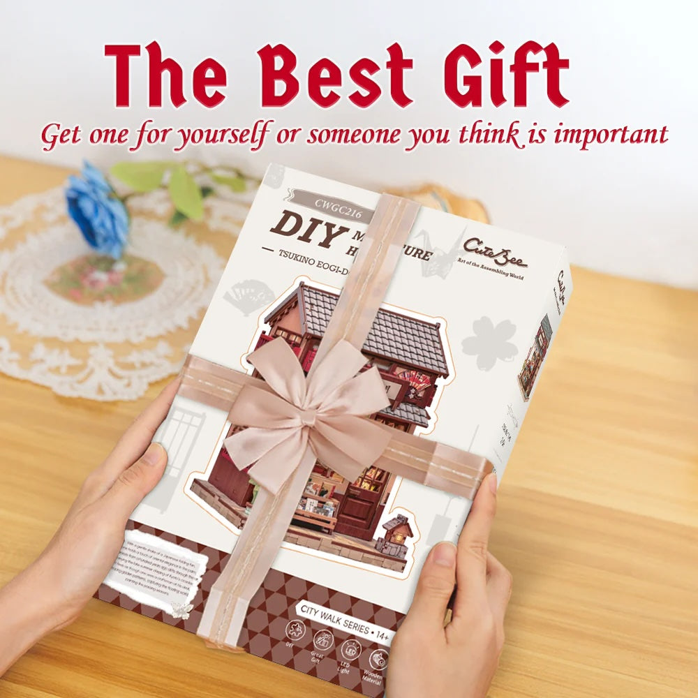 MINIATURE HOUSE - DIY- Tsukino Eogi-Dou - 224pc + LED Light