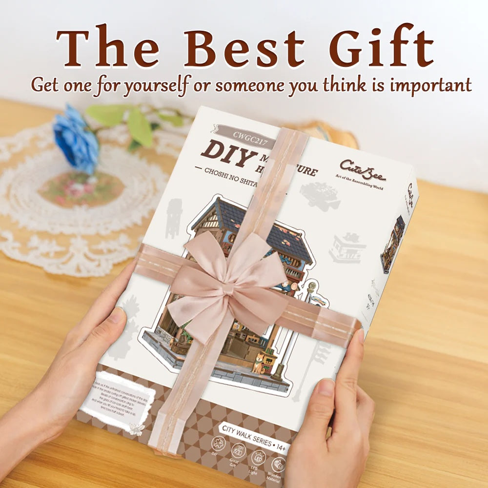 MINIATURE HOUSE - DIY- Choshi no Shitamachi - 218pc + LED Light