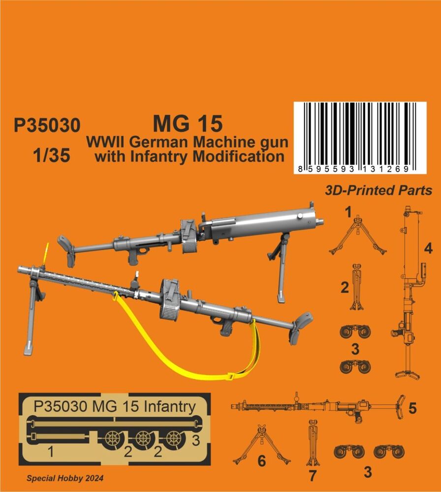 MG 15 Machine Gun with Infantry Modification 1/35