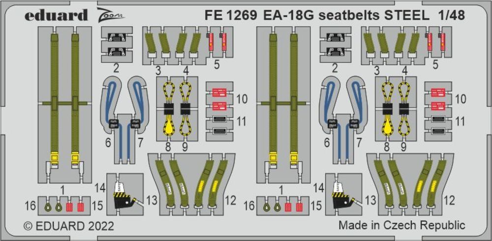 EA-18G seatbelts STEEL 1/48