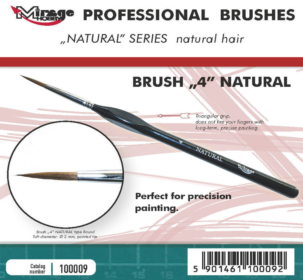 MIRAGE BRUSH NATURAL SIZE 4