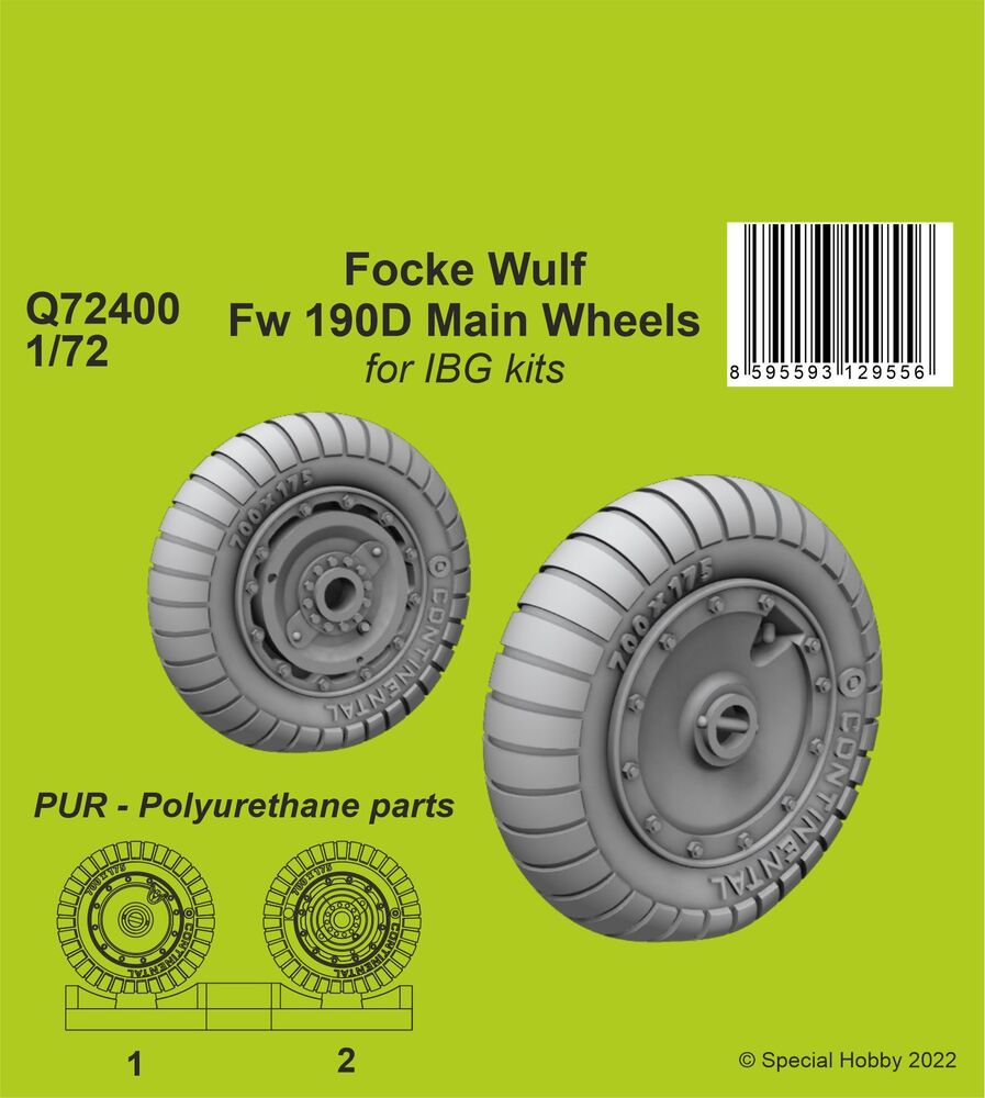 Focke Wulf Fw 190D-9 Main Wheels / for1/72 IBG kits