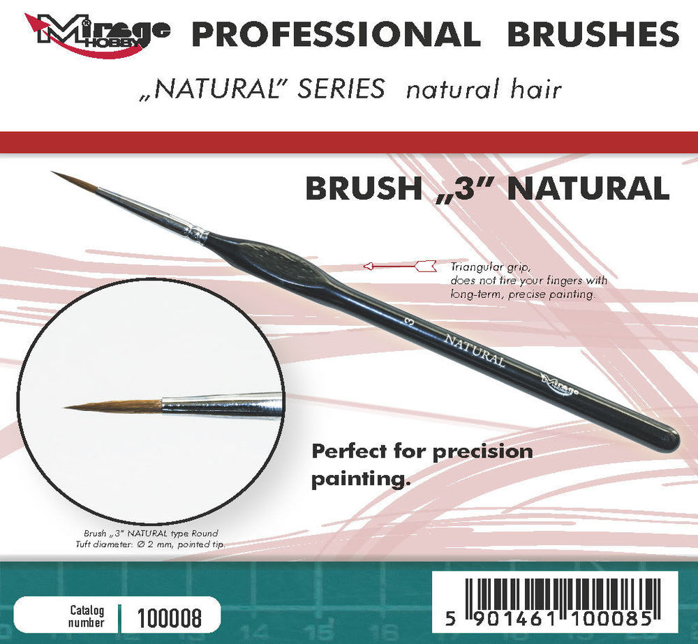 MIRAGE BRUSH NATURAL SIZE 3