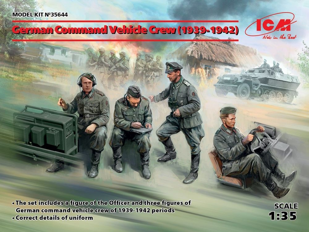 German Command Vehicle Crew (1939-1942) (4 figures)