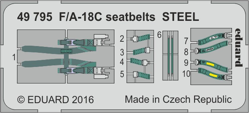 F/A-18C seatbelts STEEL for Kinetic