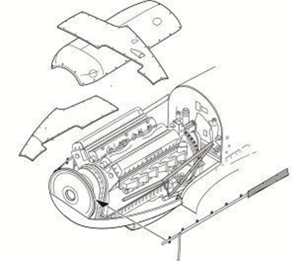 Spitfire Mk.I Engine set f. Tamiya