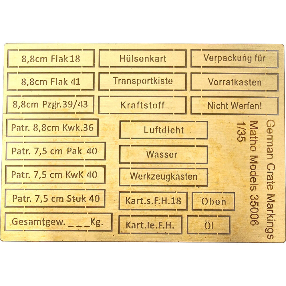 German Crate Markings (airbrush templates)