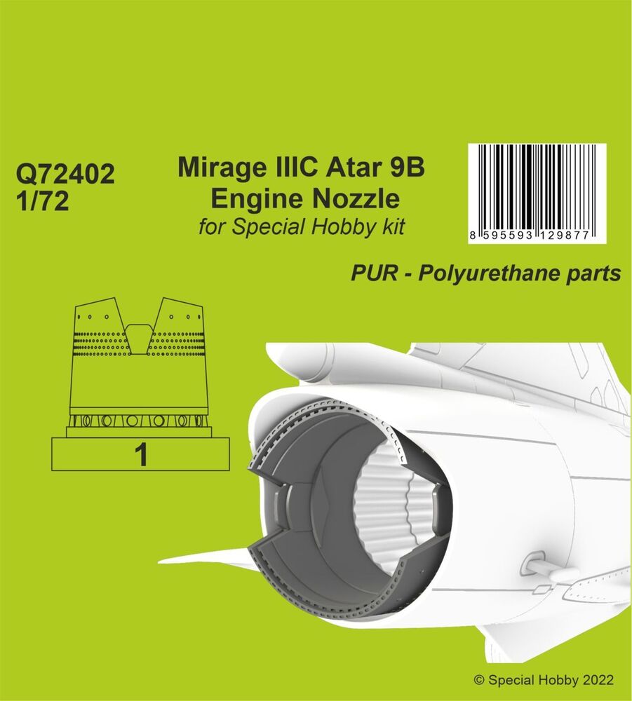 Mirage IIIC Atar 9B Engine Nozzle for Special Hobby kit