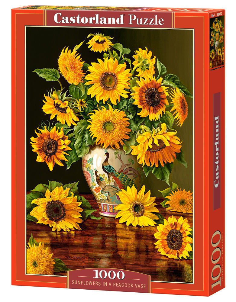 Sunflowers in a Peacock Vase,Puzzle 1000 Teile