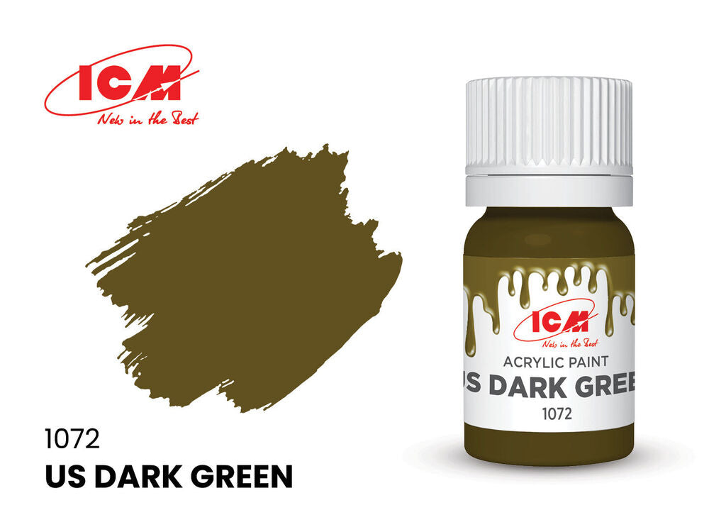 GREEN US Dark Green bottle 12 ml