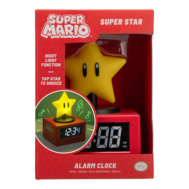 SUPER MARIO - Super Star - Icon Lamp Alarm Clock 4,7inch