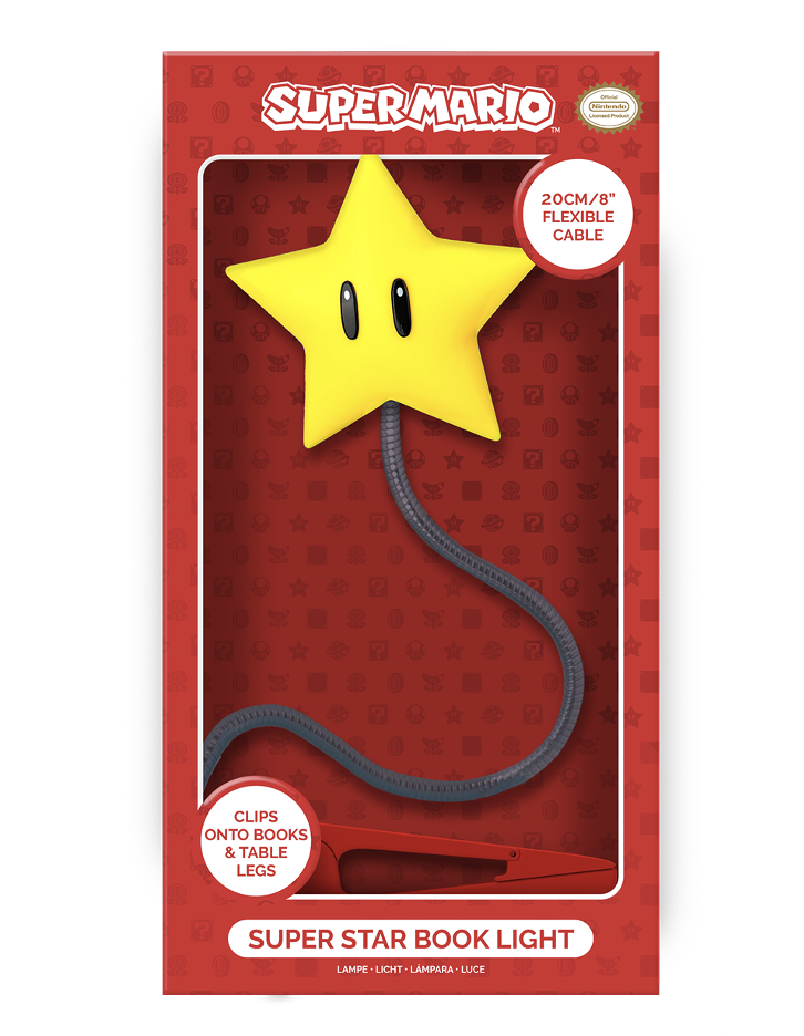 SUPER MARIO - Super Star - Book Light 19cm