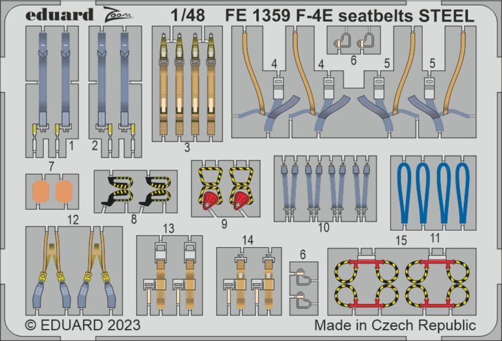 F-4E seatbelts STEEL 1/48 MENG