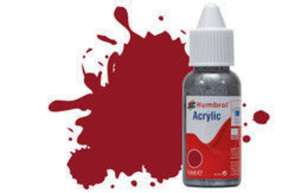 HUMBROL ACRYLIC DROPPER BOTTLE 14ML No 20 Crimson - Gloss