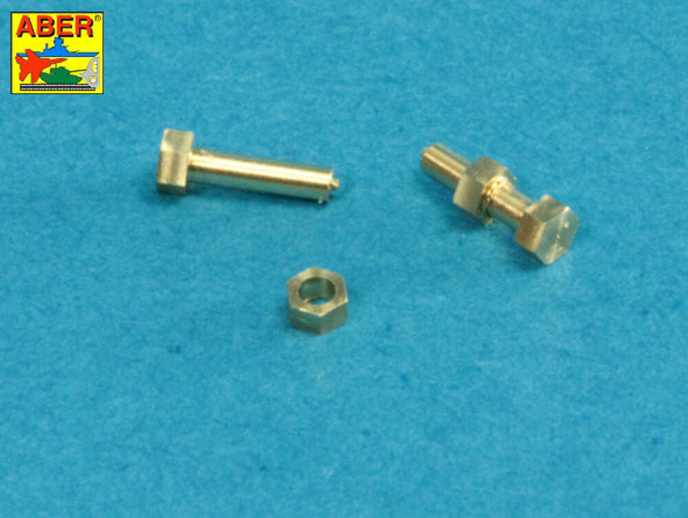 Turned imitation of Hexagonal bolts & nuts 1,6 x  4,0 mm x 15 pcs. And 1,6mm nuts x 10 pcs.