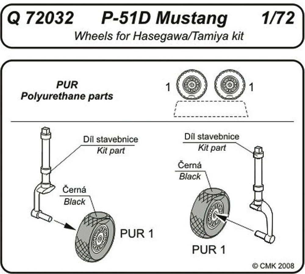 P-51D Mustang wheels