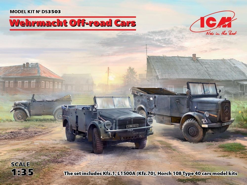 Wehrmacht Off-road Cars (Kfz1,Horch 108 Typ 40, L1500A)