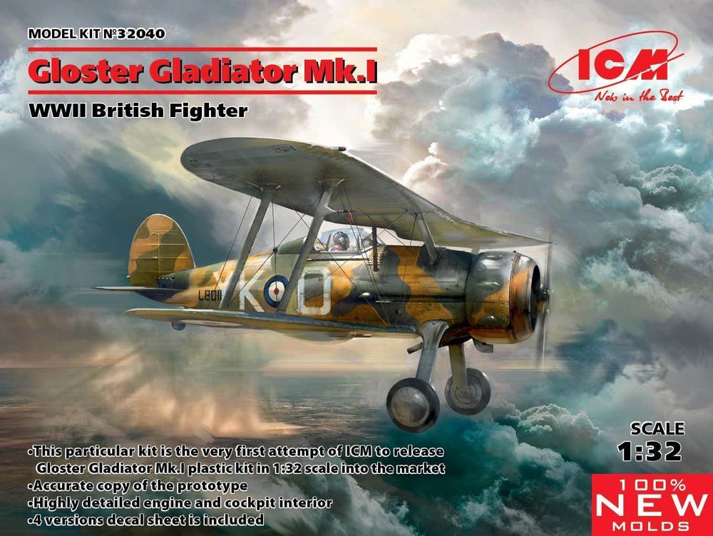 Gloster Gladiator Mk.I,WWII British Figh