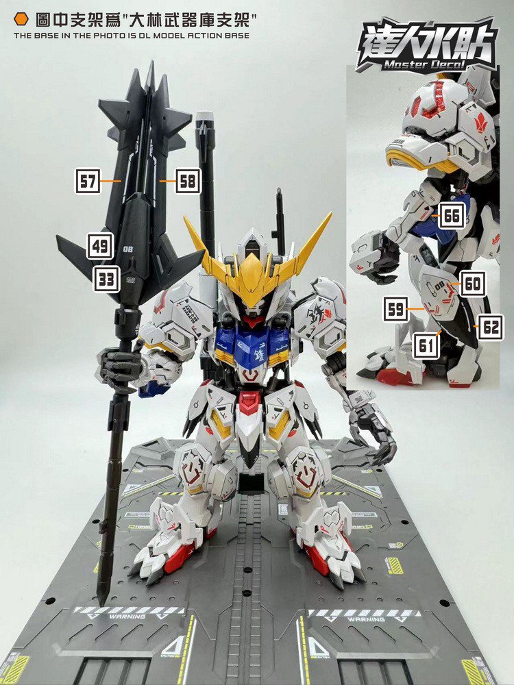 D.L Model Decal - M001 - MGSD Barbatos fluorescent decals