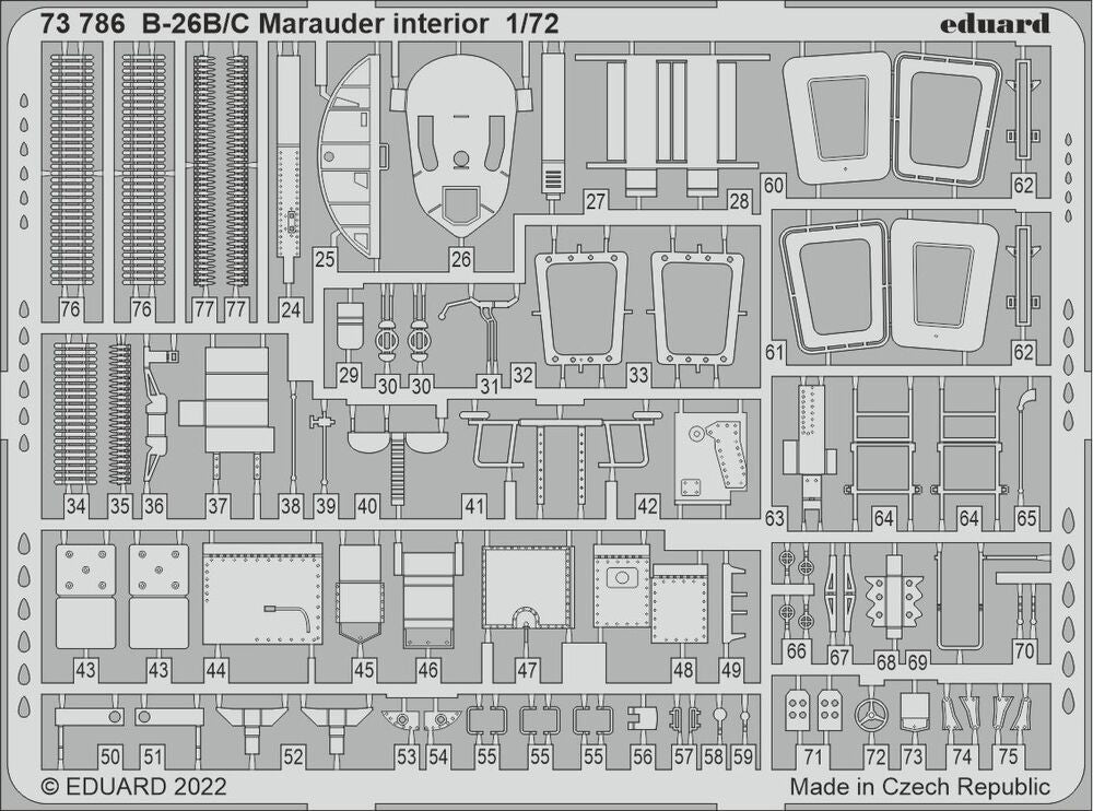 B-26B/C Marauder interior for HASEGAWA / HOBBY 2000