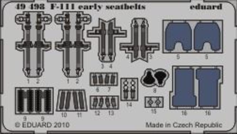 F-111 early seatbelts for Hobby Boss