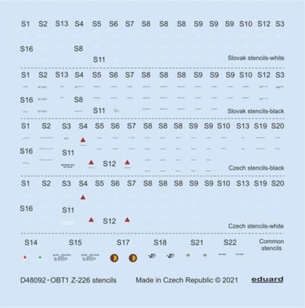 Z-226 stencils for EDUARD