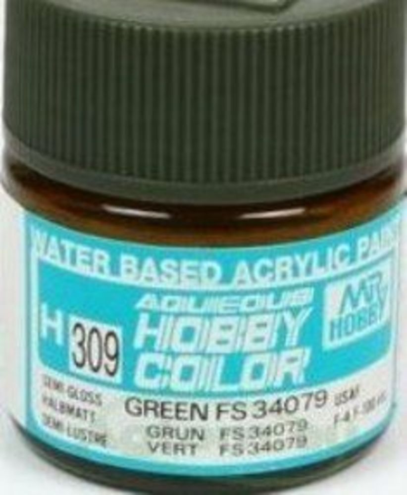 Mr Hobby -Gunze Aqueous Hobby Colors (10 ml) Green FS 34079