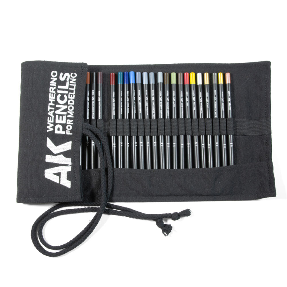 WEATHERING PENCILS FULL RANGE CLOTH CASE (37 waterpencil colors)