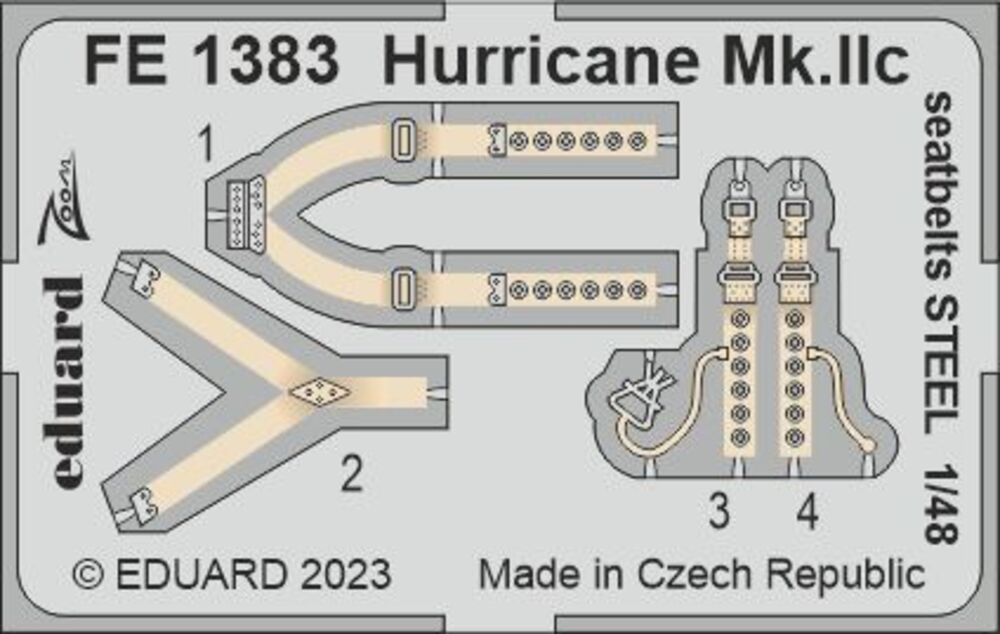 Hurricane Mk.IIc seatbelts STEEL 1/48 ARMA HOBBY