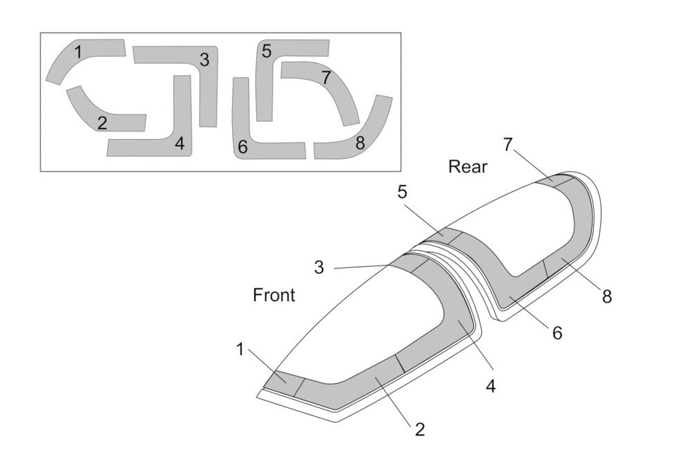 DG-1000S Glider Canopy mask (BRENGUN kit)