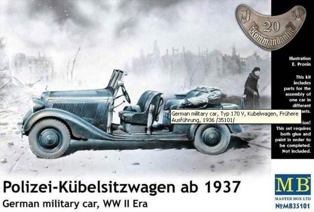 Polizei-Kubelsitzwagen ab 1937 mil. car