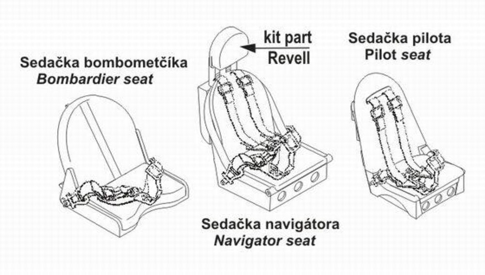 Junkers Ju 88A Seats for Revell kit