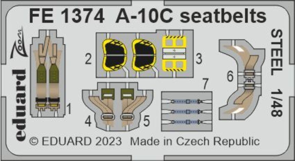 A-10C seatbelts STEEL 1/48 ACADEMY