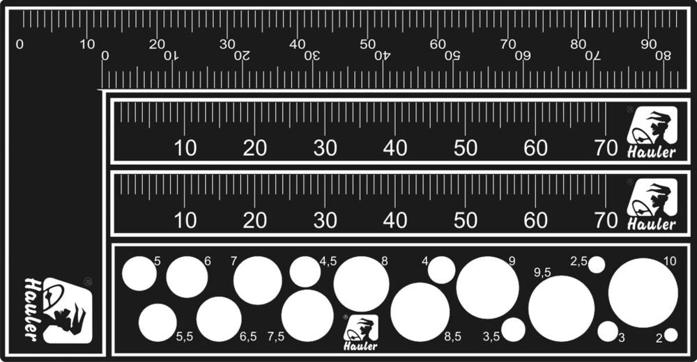 try square, rule and circle template