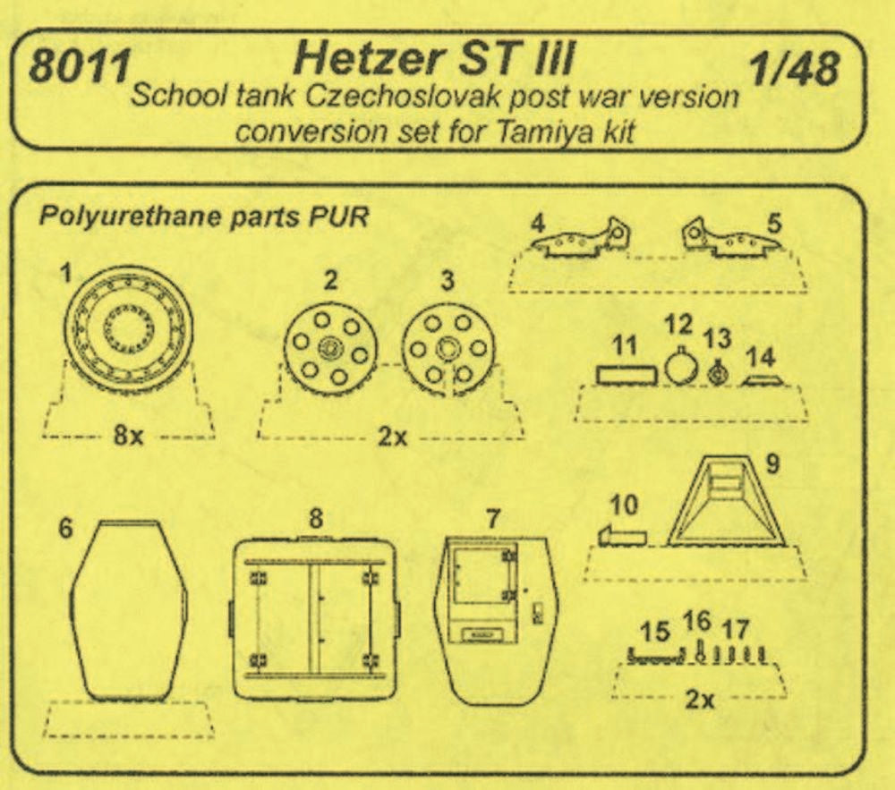 Hetzer ST III Czech post-war version f��r Tamiya-Bausatz