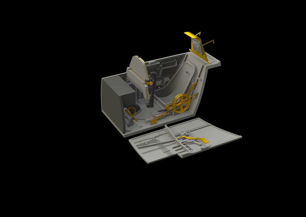 Bf 109E cockpit & radio compartment f.Ed