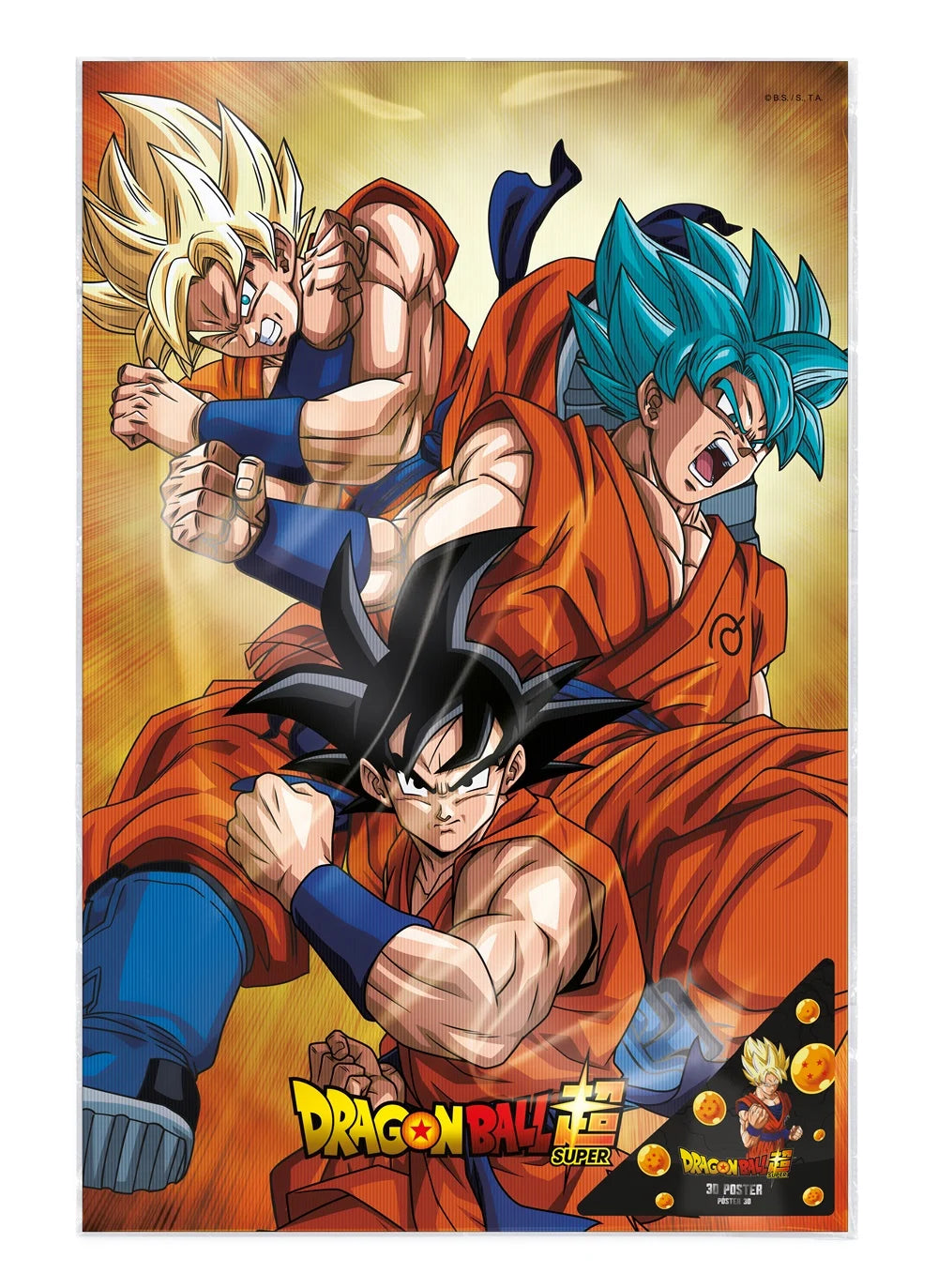 DRAGON BALL SUPER - Goku Evolution - Poster 3D - 58x38cm